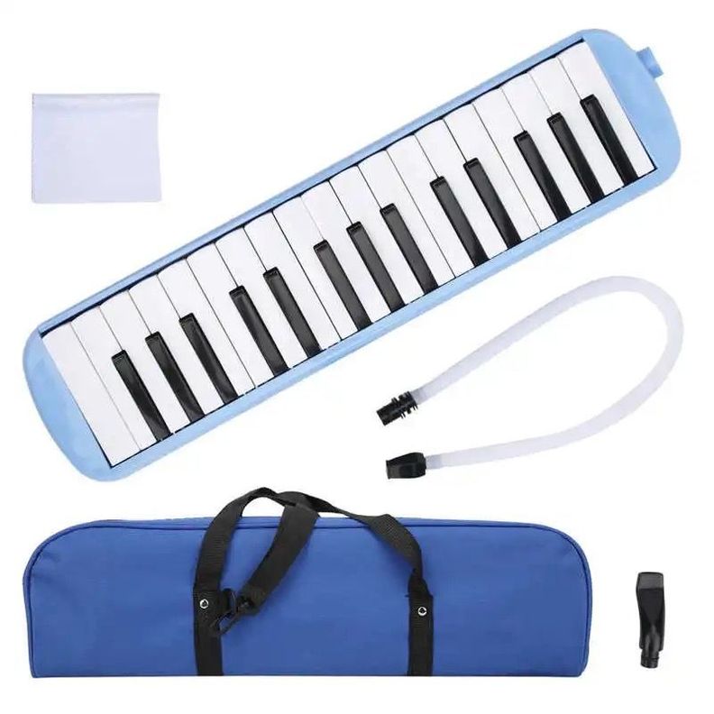 Melódica Teclado 32 Notas + Boquilla Y Estuche Maletín Azul.-2