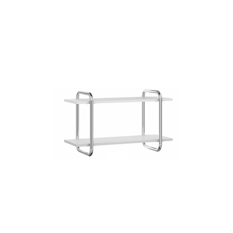 Repisa Conectiva Blanco Plata Cromo -0