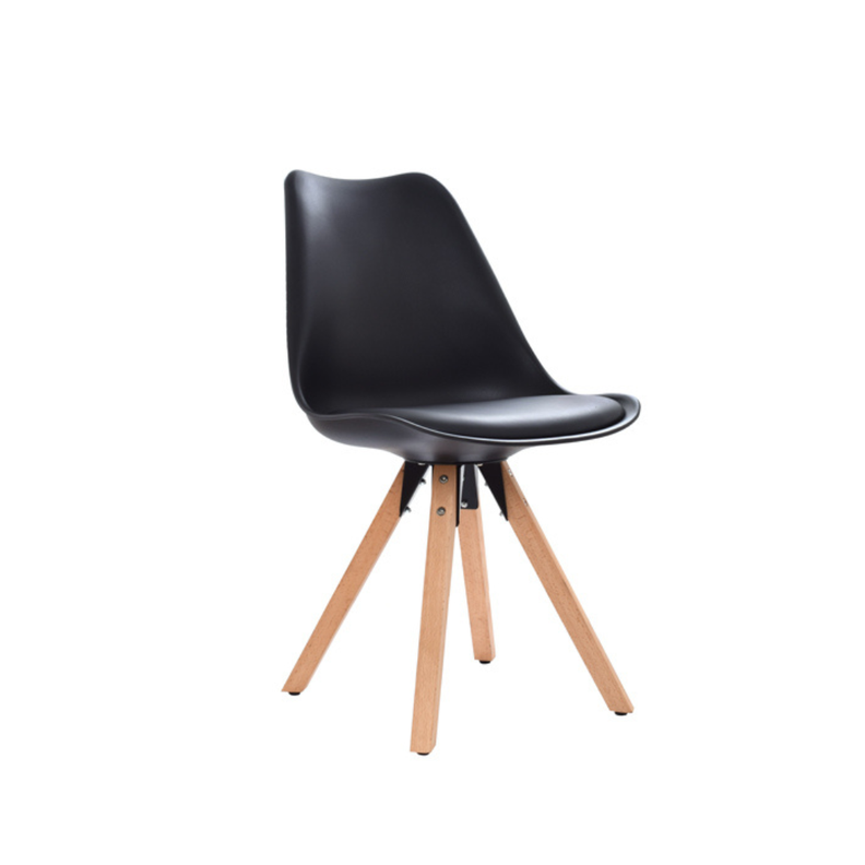 Pack 4 Sillas Eames Tulip Acolchada Negro -1