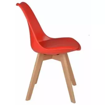 Silla Eames acolchada oak rojo-2