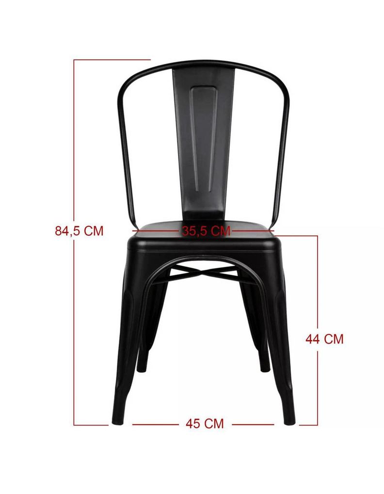 Silla Tolix negro -1