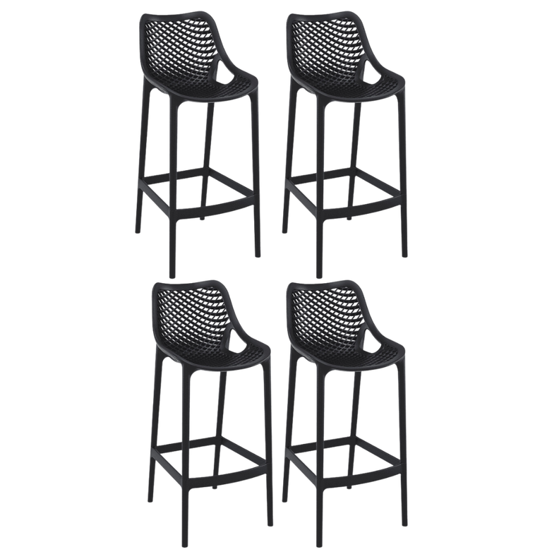 Pack 4 Taburetes Euro Basic Negros 75cm