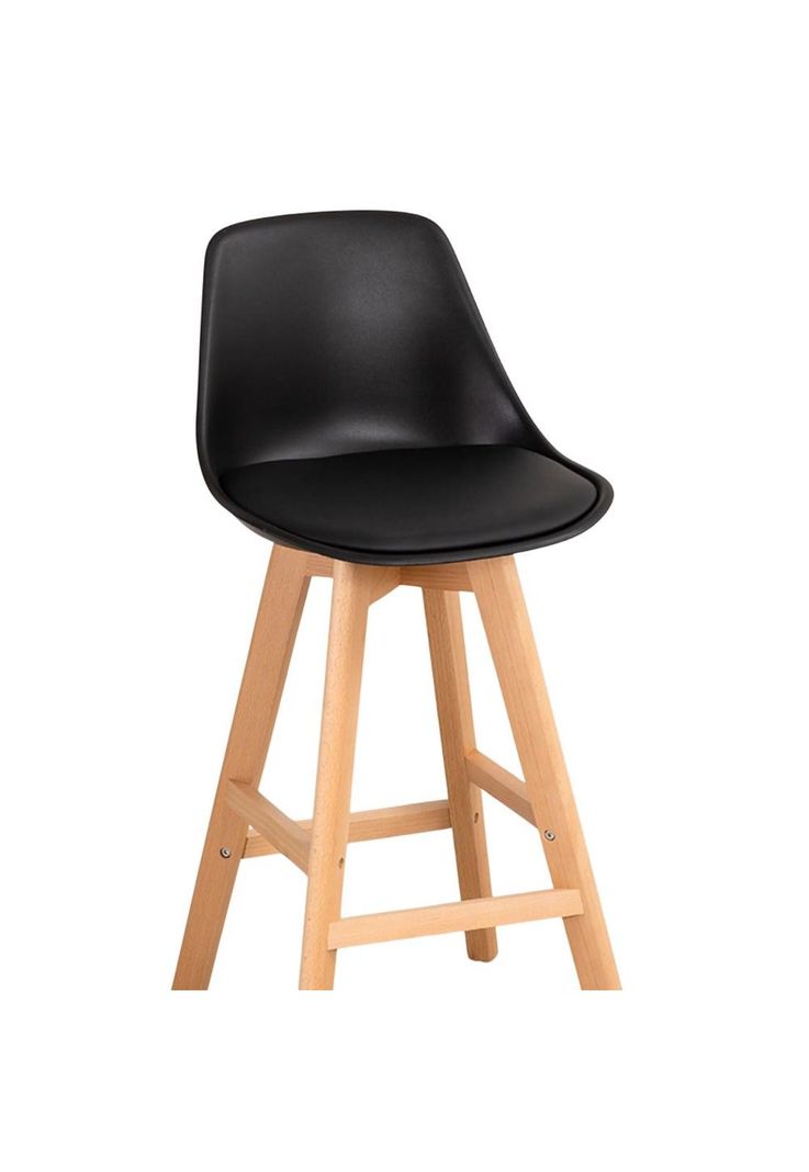 Taburete Eames Acolchado 66cm Negro