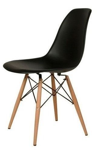 Comedor Redondo de Vidrio 80cm + 4 Sillas Eames Negro-3