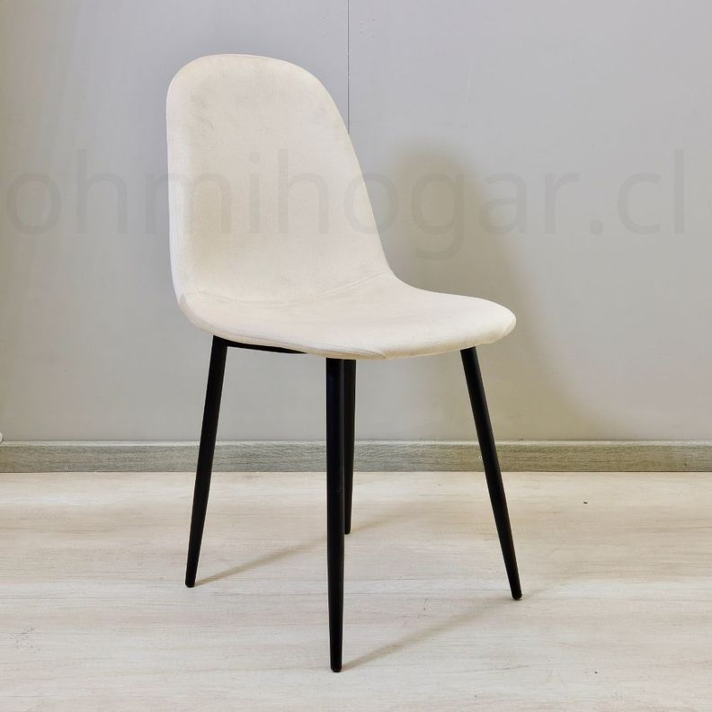 Pack 4 Sillas Eames VelVet PN Crema -1