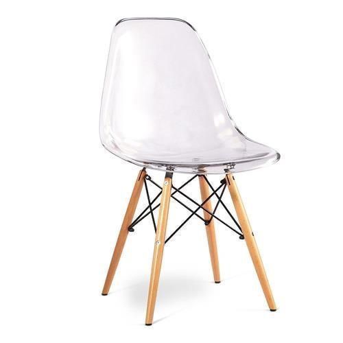 Silla Eames Transparente monolitica -0