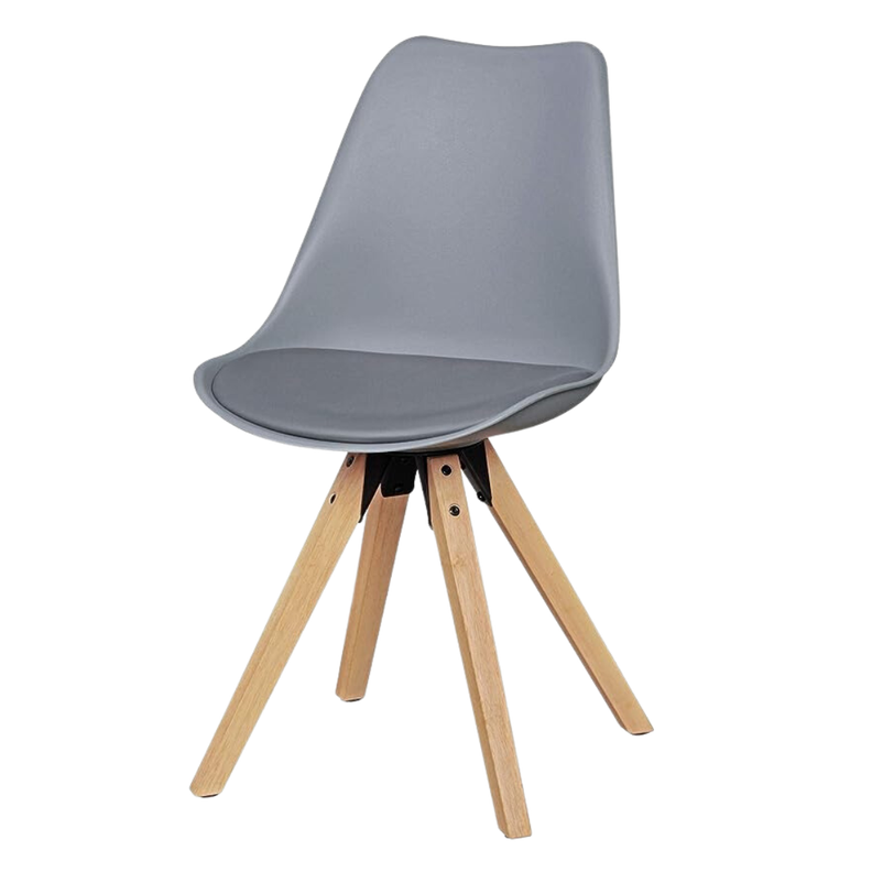 Pack 4 Sillas Eames Tulip Acolchada Gris -1