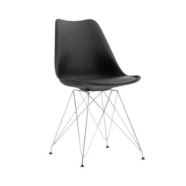 Pack 4 Sillas Eames Tulip Iron Negro -1