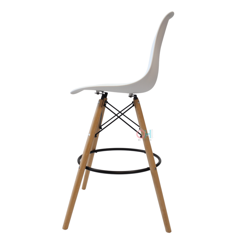Taburete Eames blanco-2