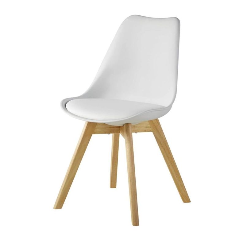 Pack 4 Sillas de Comedor Eames Acolchadas Blanco-1