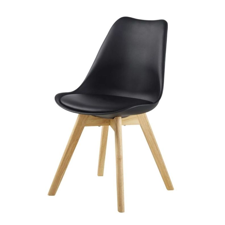 Pack 4 Sillas de Comedor Eames Acolchadas Negro-3