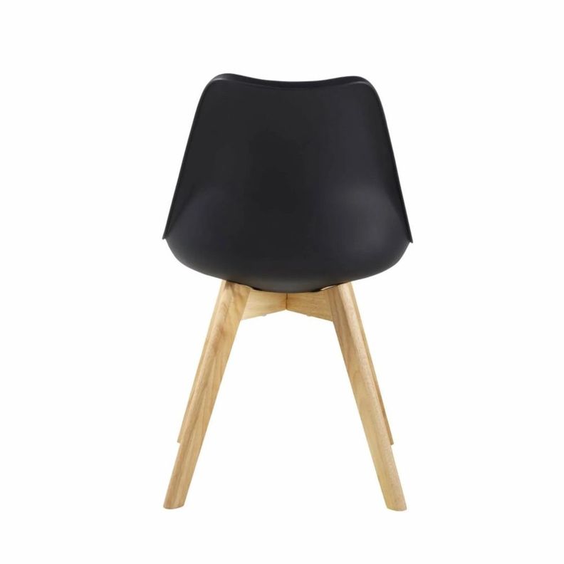 Pack 4 Sillas de Comedor Eames Acolchadas Negro-4