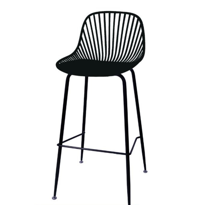 Pack 4 Taburetes Tropea Negro 77cm -1
