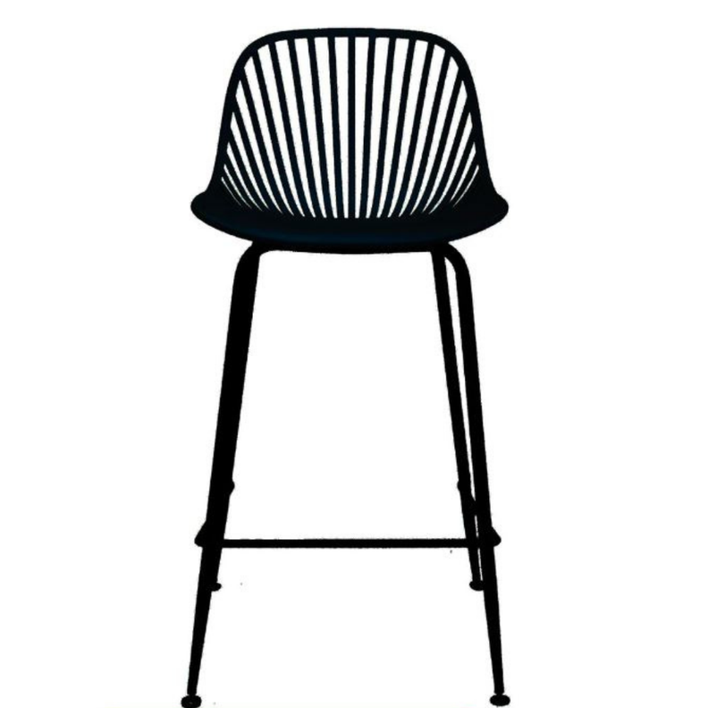 Pack 4 Taburetes Tropea Negro 77cm -2