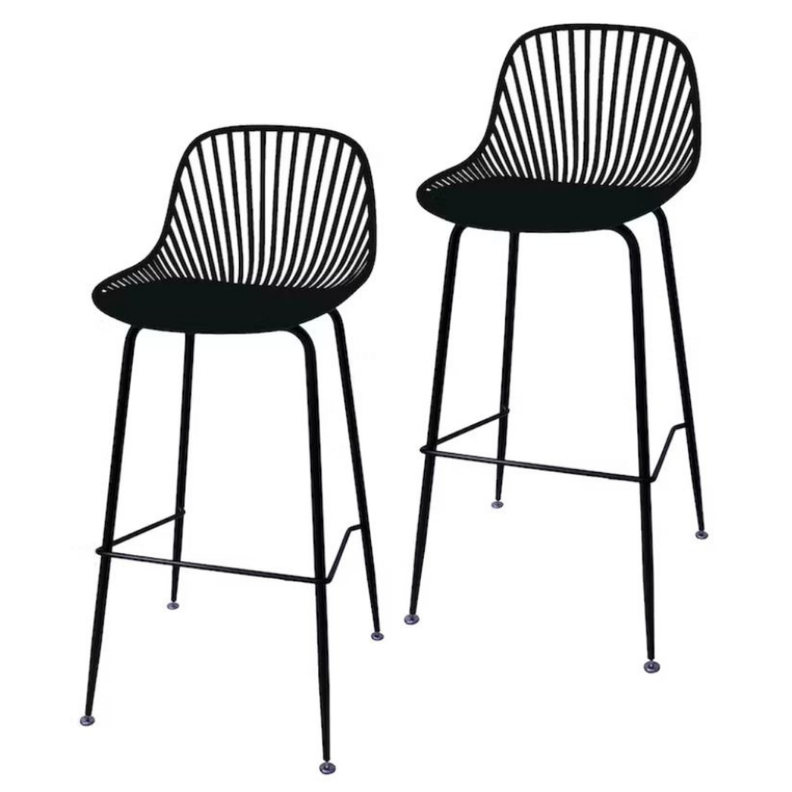 Pack 4 Taburetes Tropea Negro 77cm -6