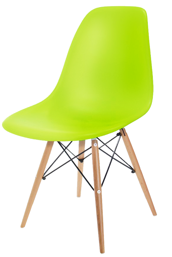 Silla Eames verde neón-0