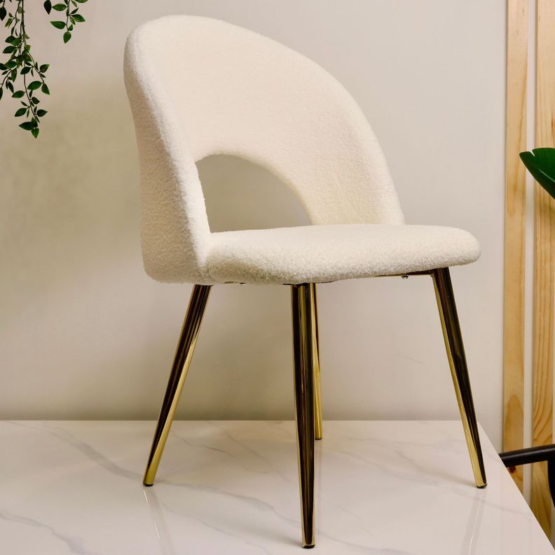 Silla Lana Bouclé Blanco