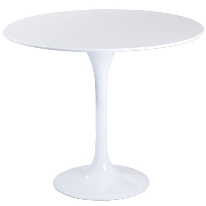 Comedor Redondo Tulip Blanco 80cm + 4 Sillas Eames Blanco-6