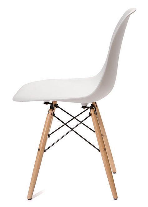 Comedor Redondo Blanco 80cm + 4 Sillas Eames Clásicas Blanco-5