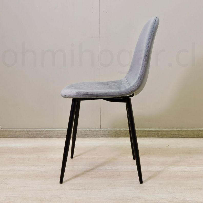 Pack 4 Sillas Eames VelVet PN Gris -2