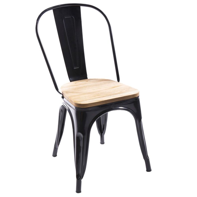 Silla Tolix Oak Negro -0