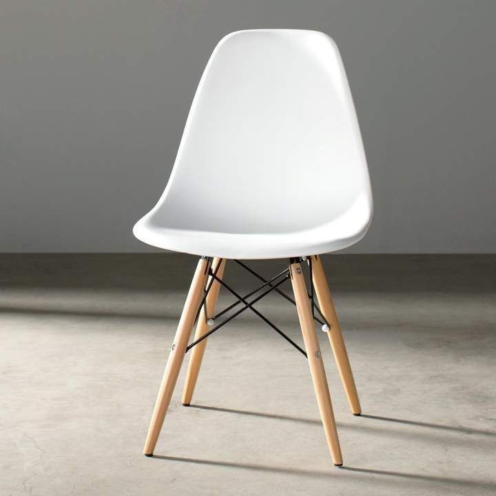 Comedor Redondo de Vidrio 80cm + 4 Sillas Eames Blanco-4