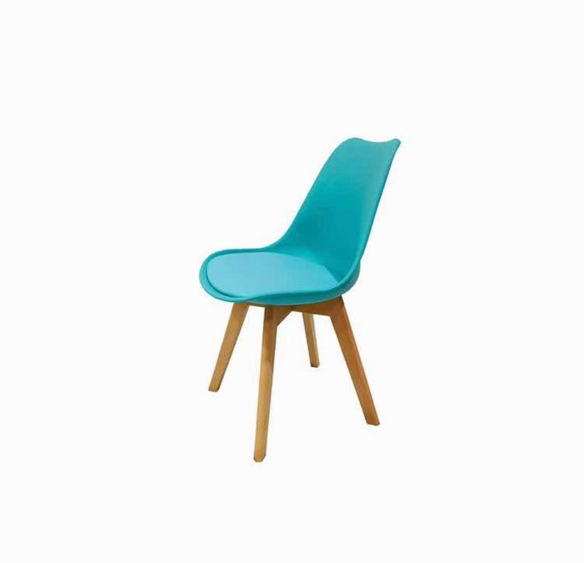 Silla Eames acolchada oak turquesa -1