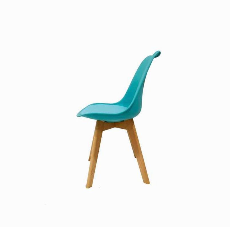 Silla Eames acolchada oak turquesa -2