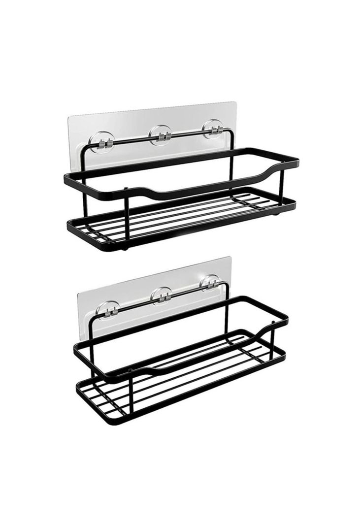 Organizador De Ducha Repisa Baño Adhesivo Set 2 Inoxidable-0