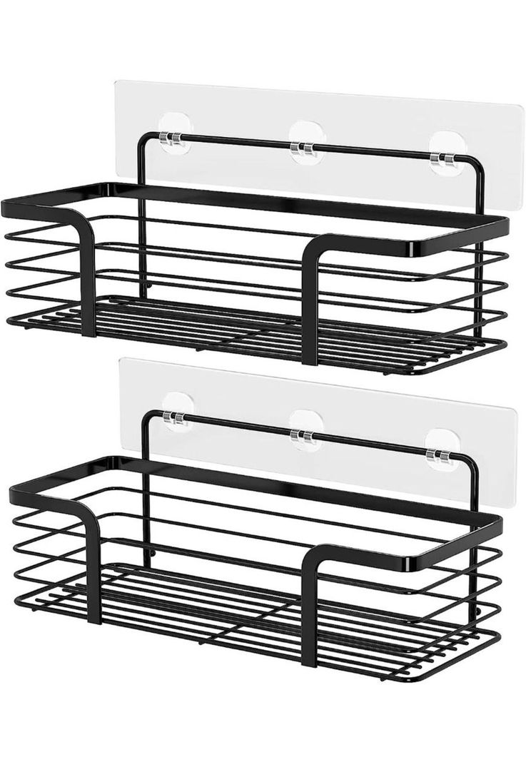 Organizador De Ducha Repisa Baño Adhesivo Set 2 Inoxidable-1