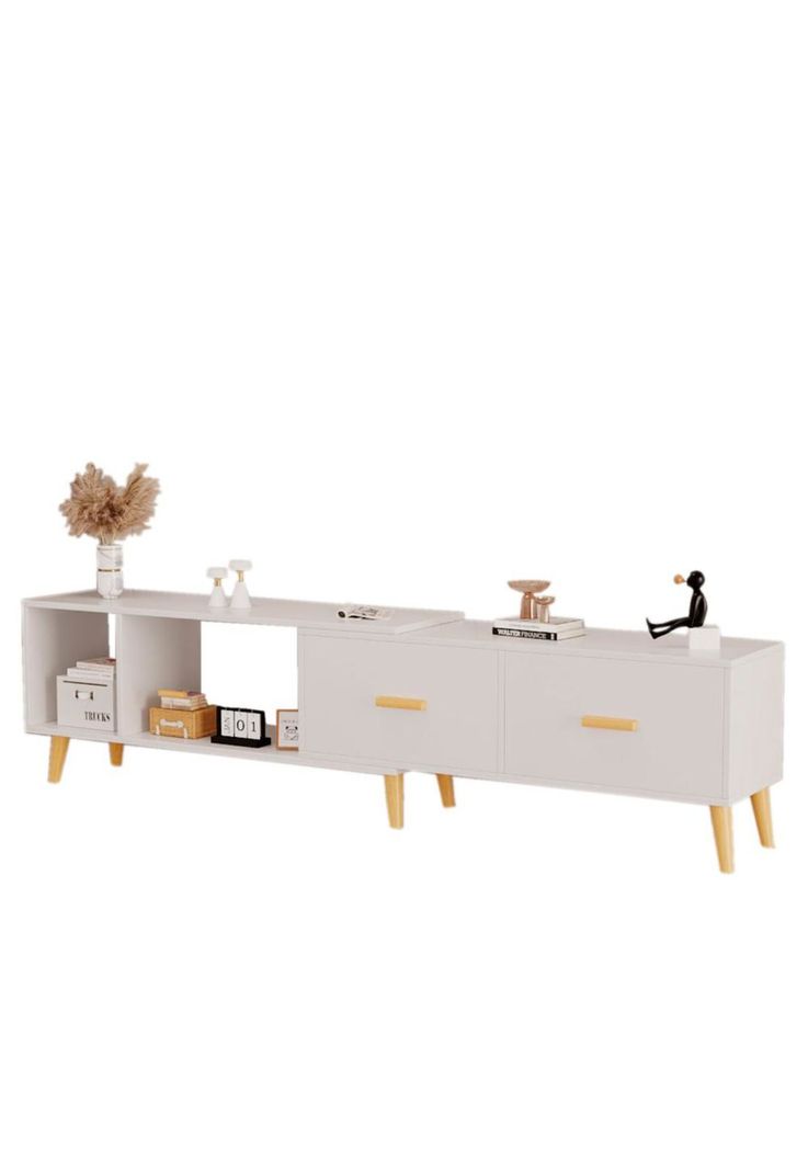 Rack TV extensible 198-120x40x30cm Chic Home