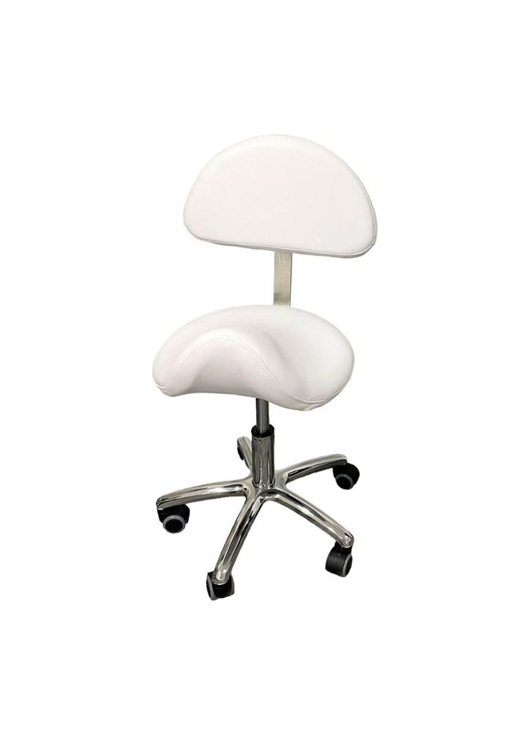 Piso taburete ergonómico con ruedas y respaldo-1