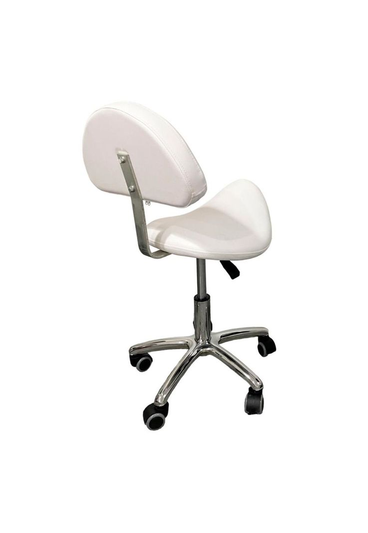 Piso taburete ergonómico con ruedas y respaldo-2