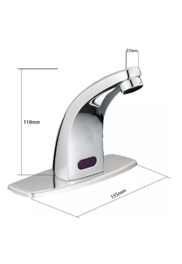 Llave Monomando Lavamanos Moderno Sensor Infrarrojo-3