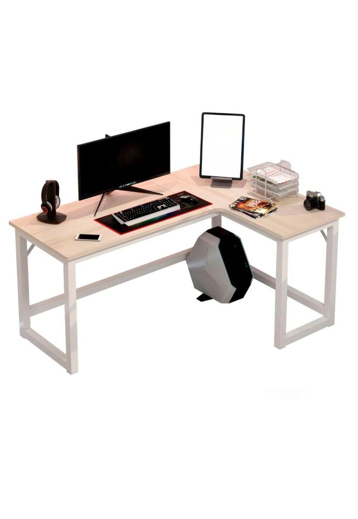 Escritorio Esquinero Forma L Oficina 140x60x75cm Chic Home