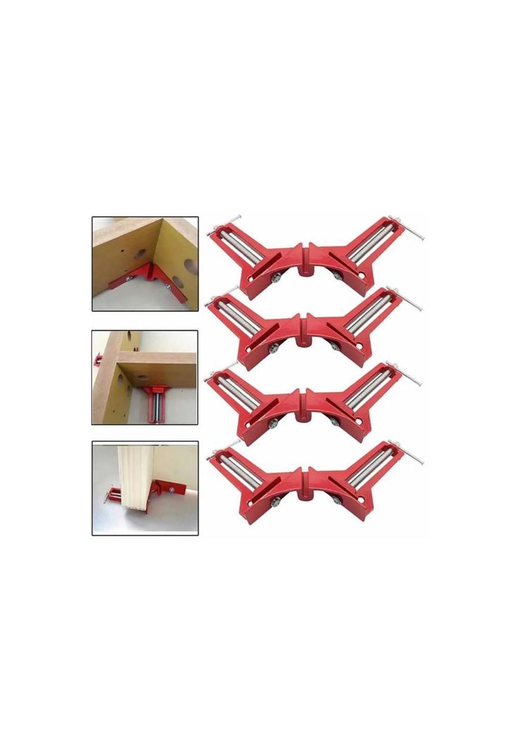 Pack 4 Prensas Esquinera Escuadra Sargento Para Unir Madera-2
