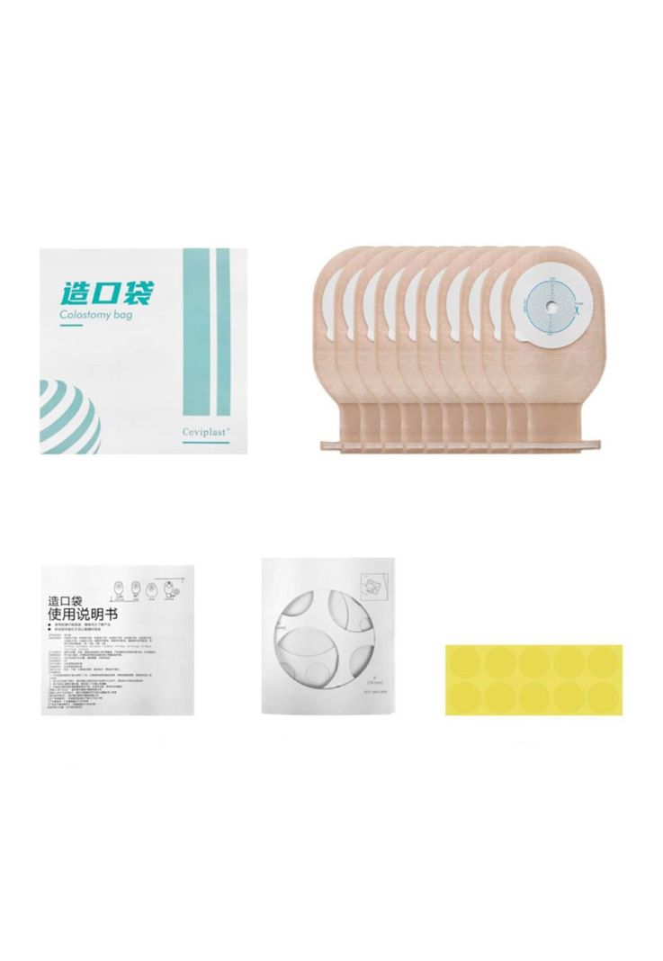 10x Bolsa Colostomía Drenable Con Filtro Anti Olor Y Gases-1