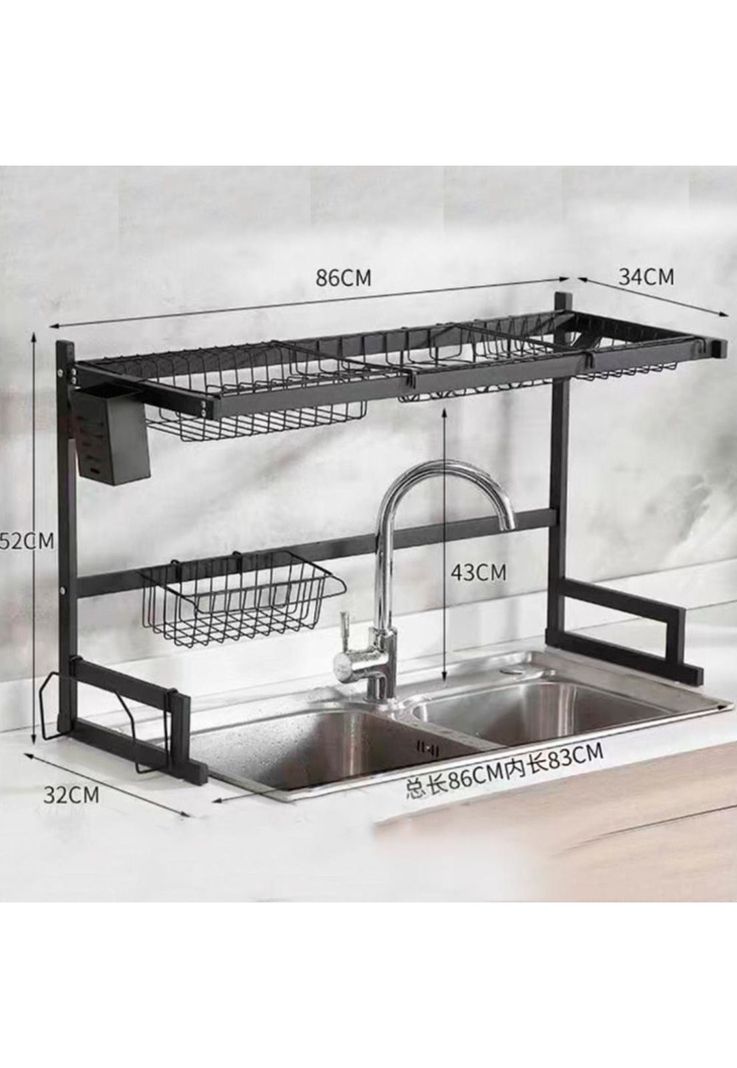 Secador Rack Escurridor De Loza Platos 2 Niveles-4
