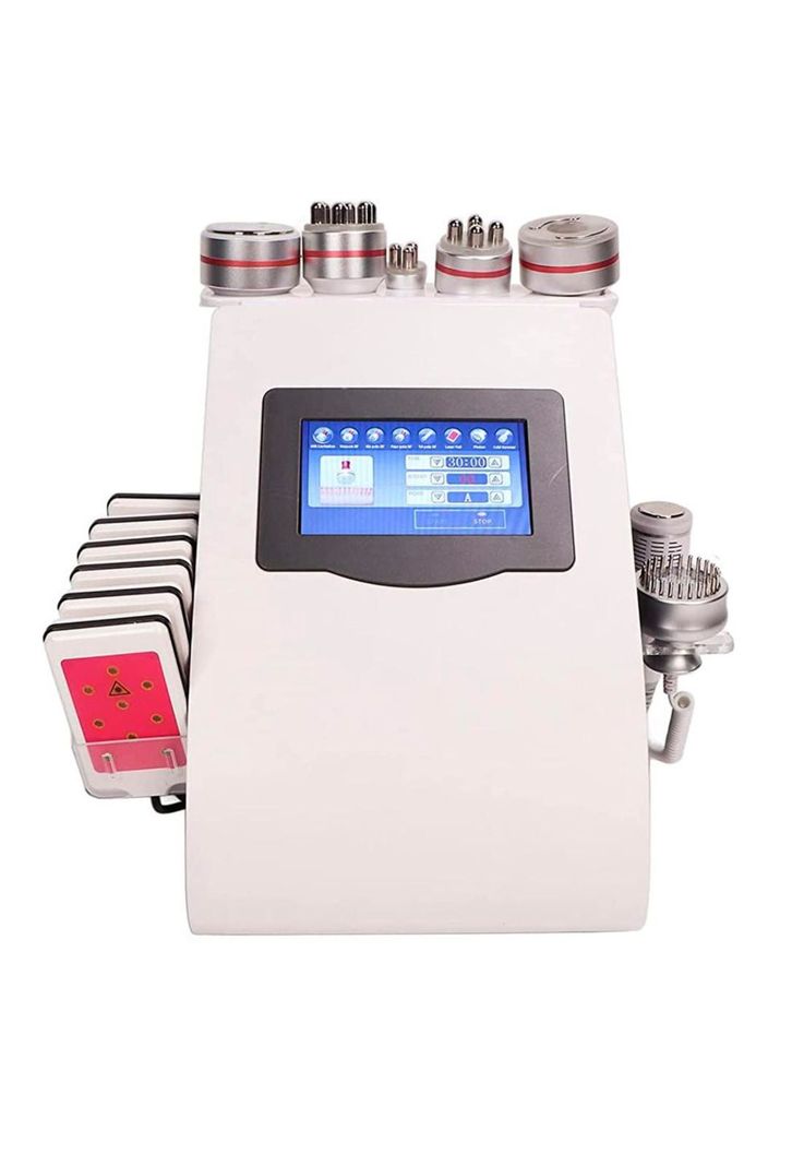 Maquina Cavitacion Lipolaser 9 en 1+ RF+ Vacuum+ Microcorrientes Blanco
