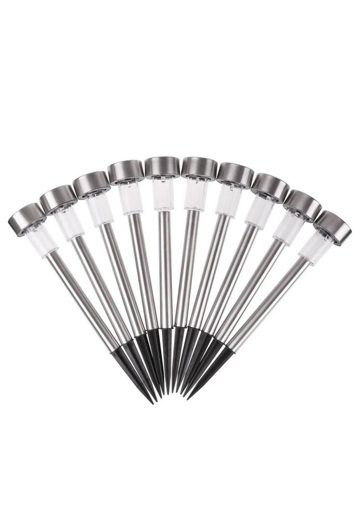 Set 10 Focos Faroles Leds Solares Para Jardin Iluminación-3