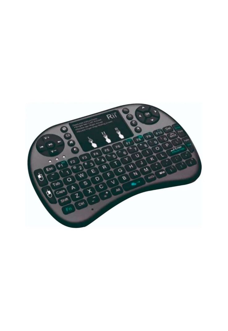 Mini Teclado Inalámbrico C/iluminacion Touchpad Smartv Pc-0