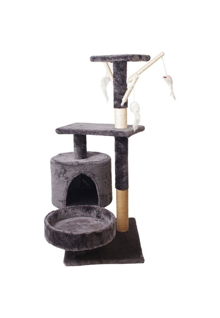 Rascador de Gatos 4 Niveles + Casita MD-04-0
