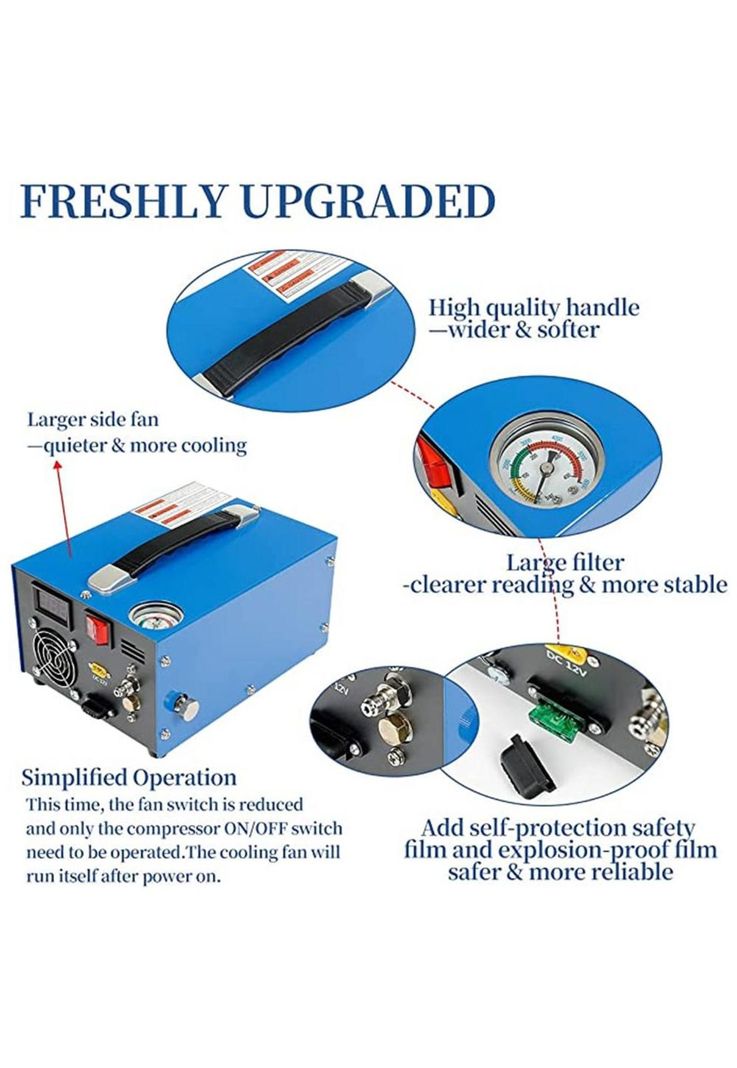 Compresor De Aire Pcp Auto 12v 30mpa 4500psi-2