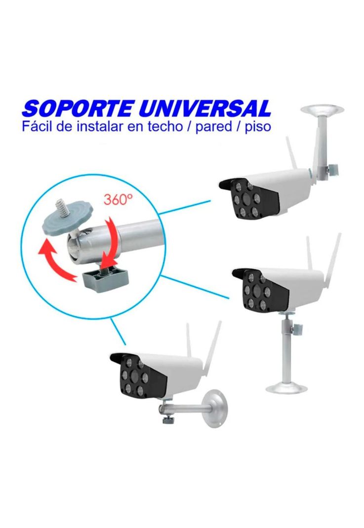 Camara Ip Exterior Hd Wifi 360° Vision Nocturna-1