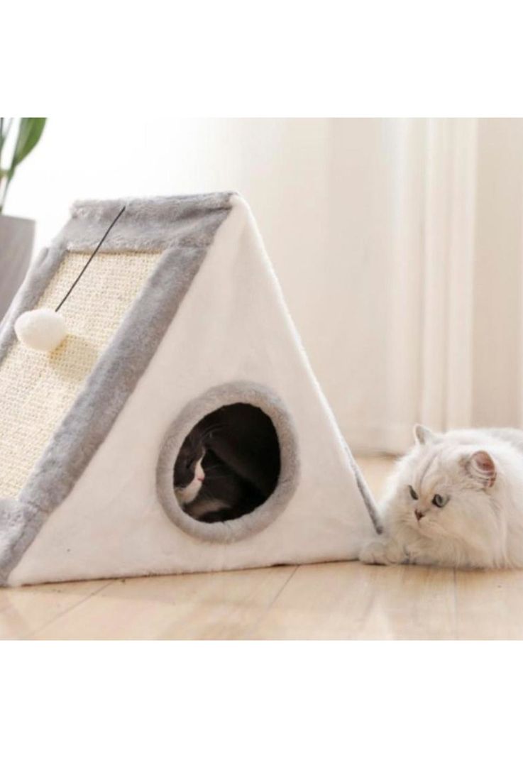 Rascador de Gato + Casita y Pompon MX27-3