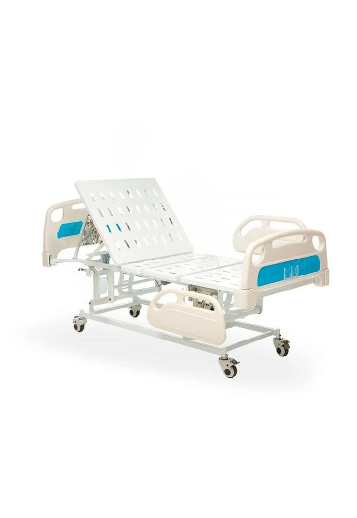 Catre Clinico Electrico 4 Posiciones PREMIUM C/BARANDAS Blanco