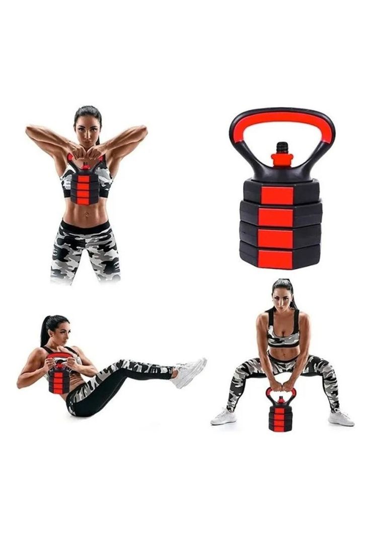 Set Mancuernas Ajustables 15kg 3 En 1 + Barra + Kettlebell-1