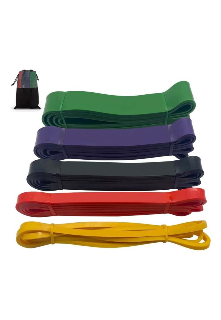 Power bands Bandas Elasticas Recistencia set 5 Latex ColorBoost Fitness