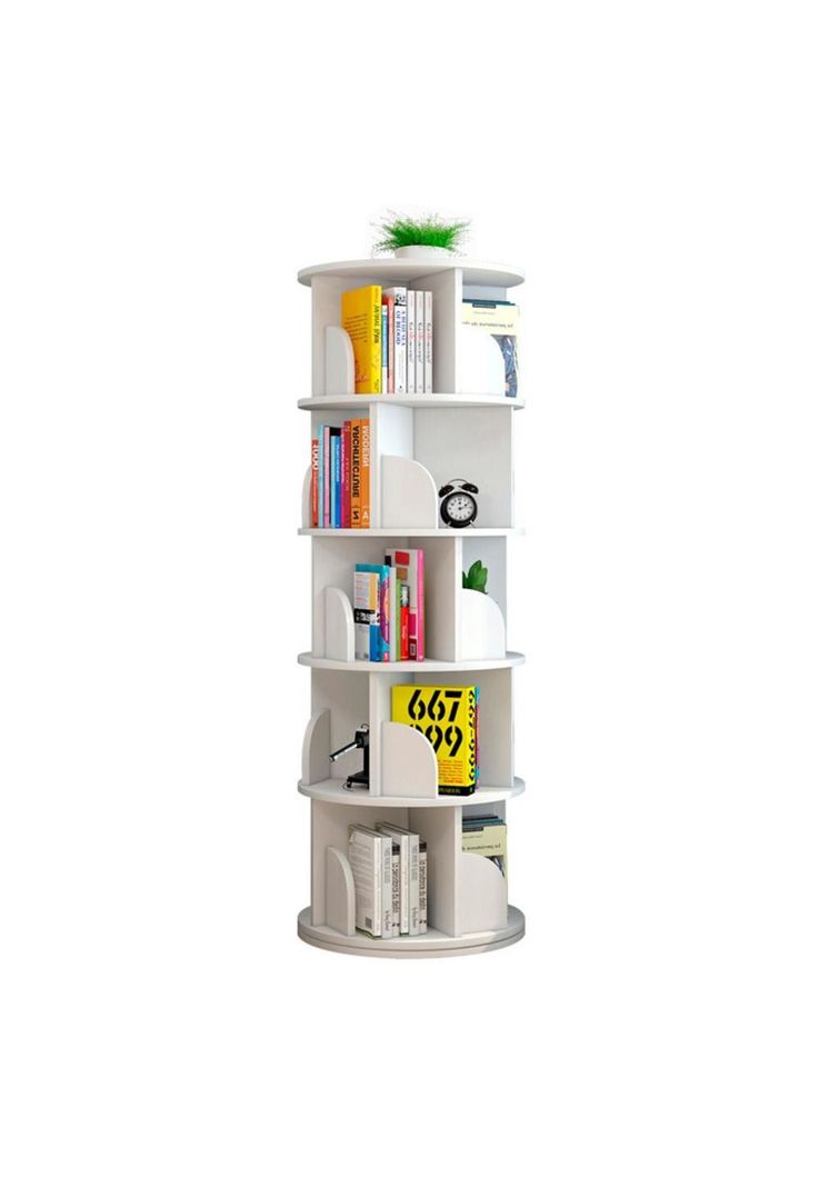 Librero giratorio 5 niveles 160x46cm Chic Home Blanco