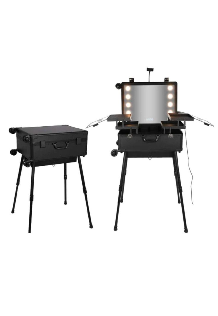 Maleta Profesional De Maquillaje Talla L Con 8 Luces Led-1